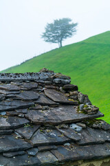 Cabañas Pasiegas and meadows, Miera Valley, Valles Pasiegos, Cantabria, Spain, Europe