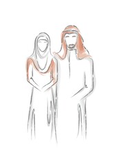middle eastern couple portrait
