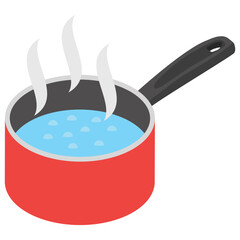 
Cooking pan, flat isometric icon.
