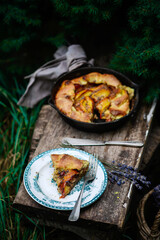 Peach and frangipan galette..style rustic