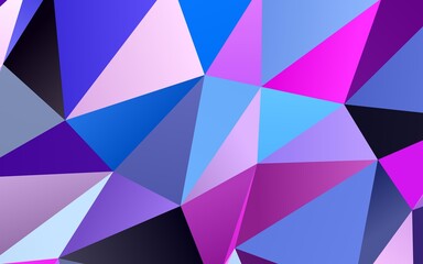 Obraz premium Light Pink, Blue vector polygonal background. Geometric illustration in Origami style with gradient. Completely new template for your business design.