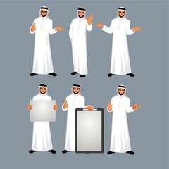 set of middle eastern man icons