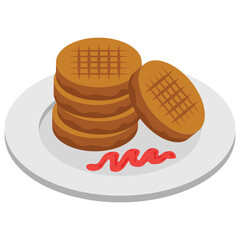 
Flat icon design of a cookie
