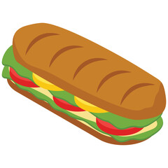 
Flat icon design of fast food

