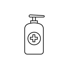 Hand sanitizer line icon. Design template vector