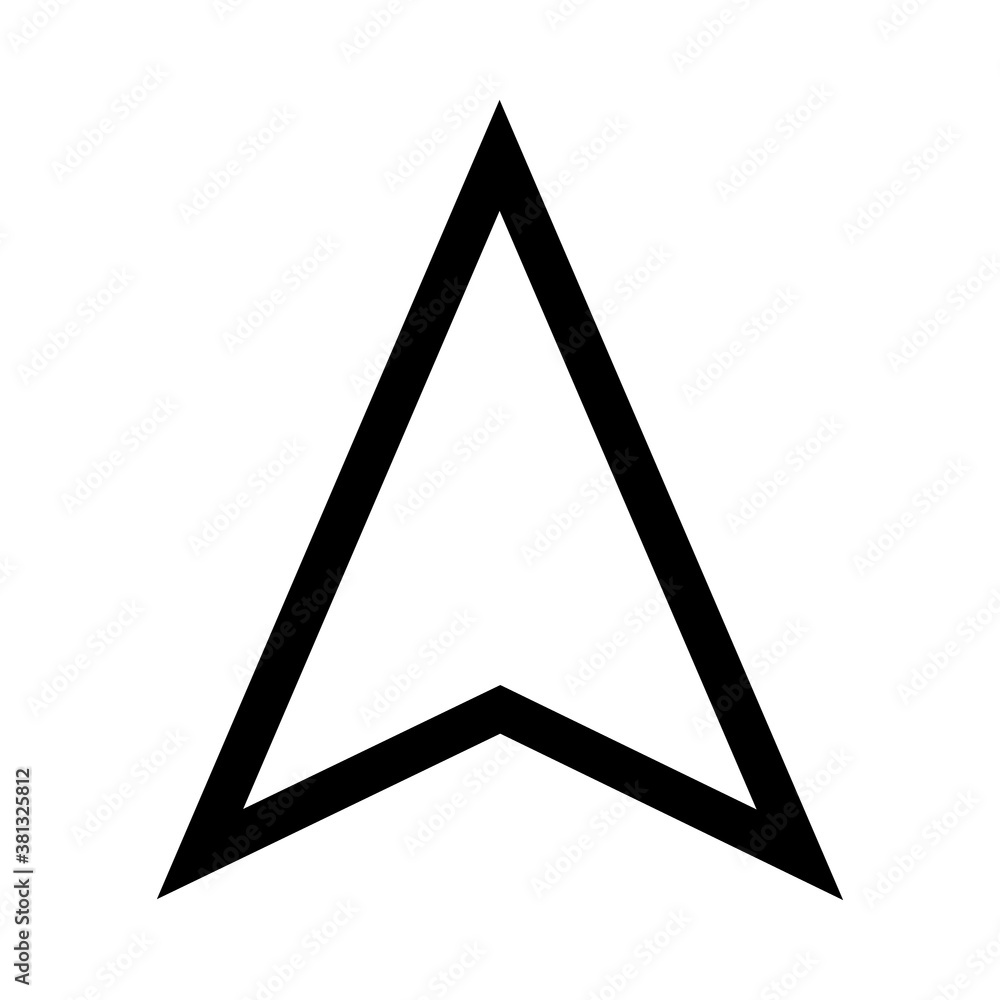 Poster arrow pointer cursor icon v8. internet flat icon symbol for applications.