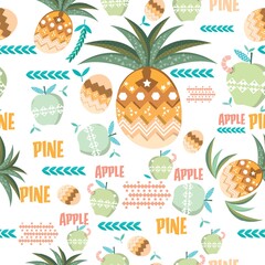 apple and pineapple design