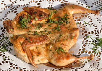 delicious grilled chicken with dill