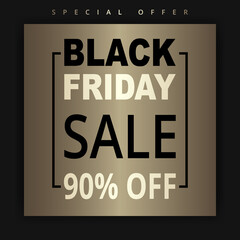 Black friday sale promotion abstract banner template.