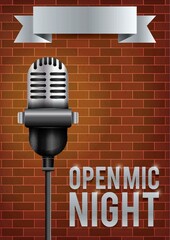 Open mic night poster design