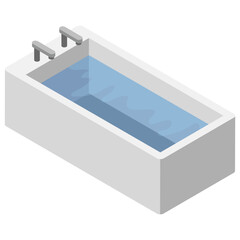 
Bathtub isometric icon design 
