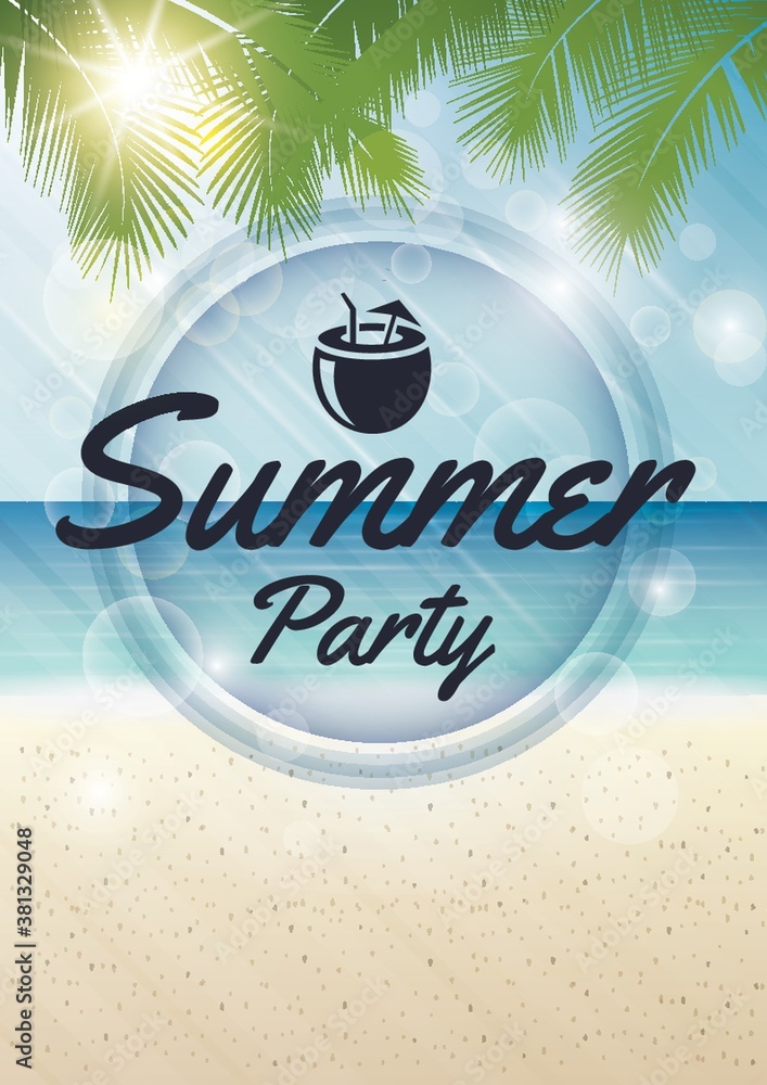 Poster summer party poster design