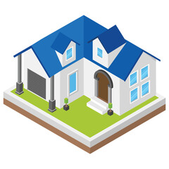 
Isometric icon of a house 

