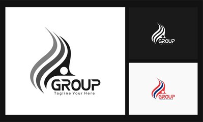 icon group, team concept design logo