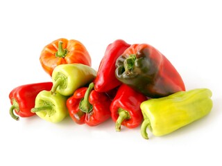 tasty multricolor peppers for salad or cooking meals