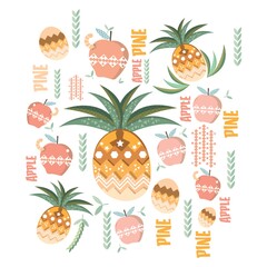 apple and pineapple design