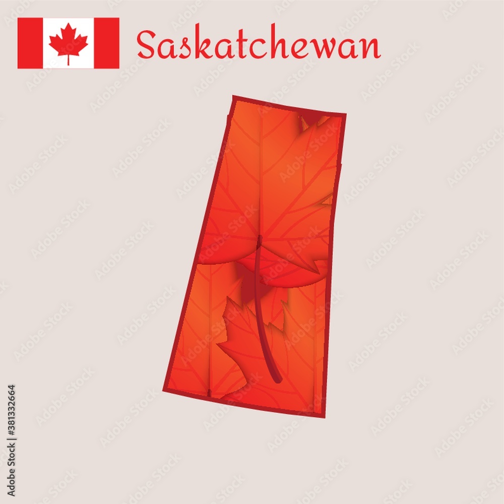 Poster Map of saskatchewan, canada