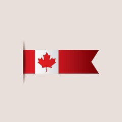 Fototapeta na wymiar canadian flag ribbon