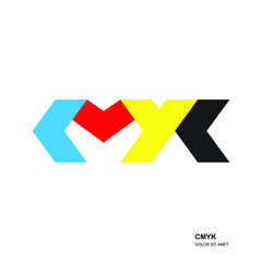 CMYK logo vector of alphabet