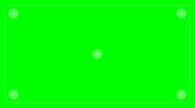 Vector chroma key green screen phone background. Greenscreen with white crosses film template.