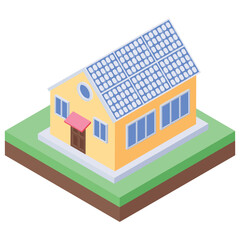 
City house, isometric vector icon.
