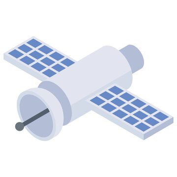 
Satellite, Isometric Vector Icon.
