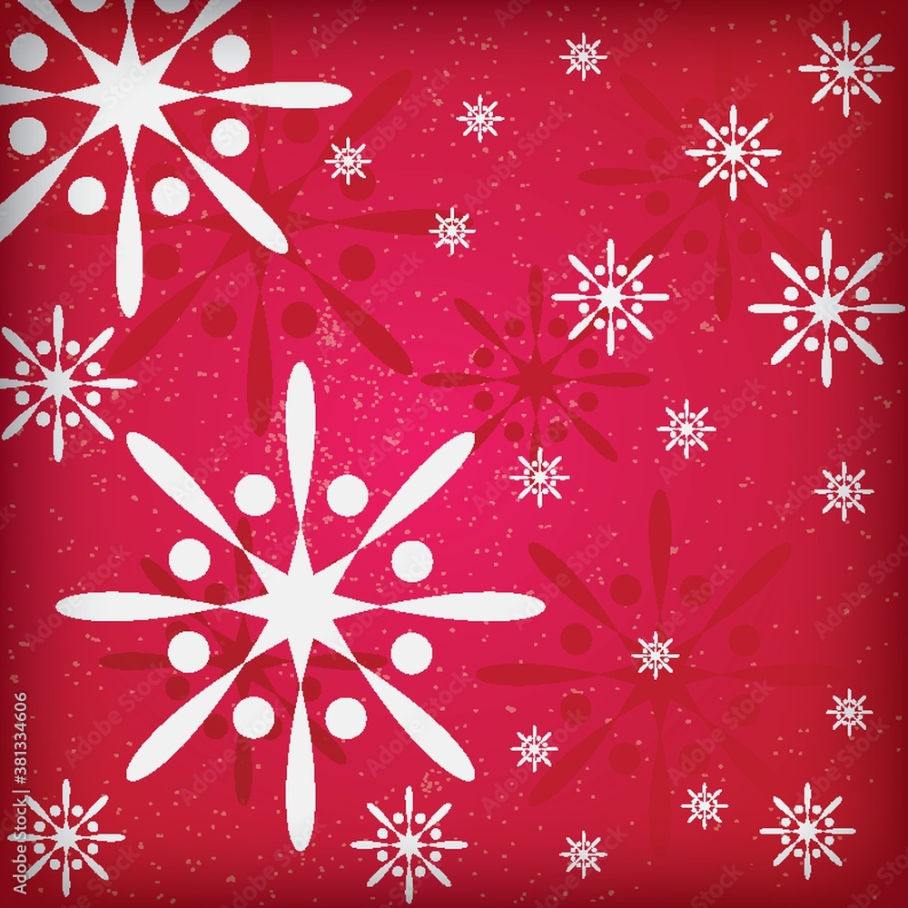 Wall mural snowflake background design