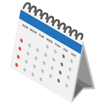 
Calendar Isometric Vector Icon 
