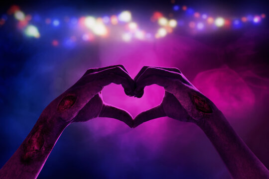 Scary zombie hands, halloween theme