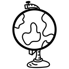 Table Globe Drawing 