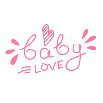 Pregnancy Announcements baby. Lettering Baby love, album elements