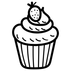 Cupcake Vector Drawing 
