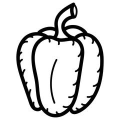 Capsicum Vector Drawing 