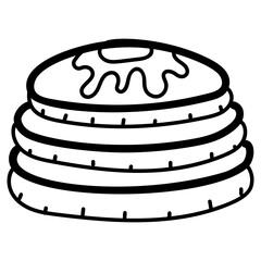 Pancake Vector Drawing 