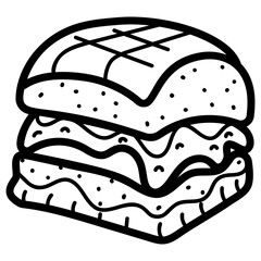 Hand Drawn Burger 