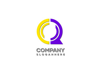 Fototapeta premium Letter Q logo design.Modern vector logo design template with initials letter Q as prefix. Q letter monogram icon