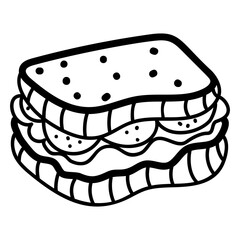Sandwich Vector Drawing 