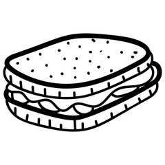 Sandwich Vector Drawing 