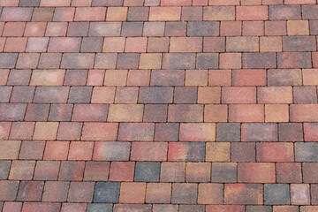 Block paving pattern on a UK road