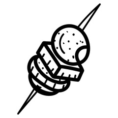 Barbeque Skewer Drawing 