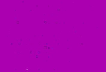 Light Purple vector background with circles, rectangles.