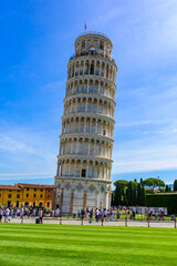 Pisa Cathedral (Duomo di Pisa) with Leaning Tower of Pisa on Piazza dei Miracoli in Pisa, Tuscany,...