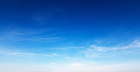 Naklejka na ściany i meble panorama blue sky with soft cloudy in nature landscape background