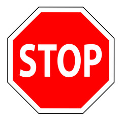 Stop. Traffic road sign illustration.