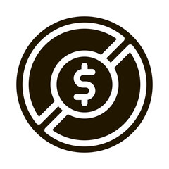 Dollar Banknote Ban glyph icon vector. Dollar Banknote Ban Sign. isolated symbol illustration