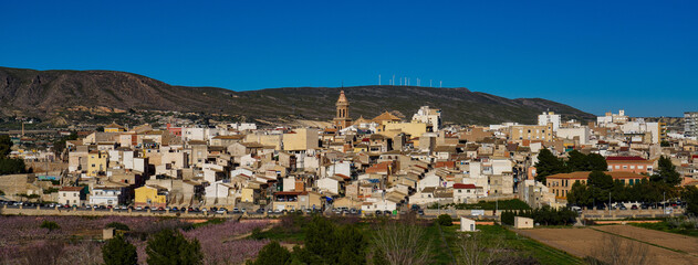 Obraz premium Cieza with its church, Parroquia La Asuncion in the Murcia region in Spain