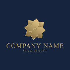 Logo for beauty salon, spa, jewelry salon or hotel. Resort and restaurant logo. Vector illustration.