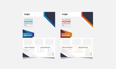 Home for sale real estate flyer template