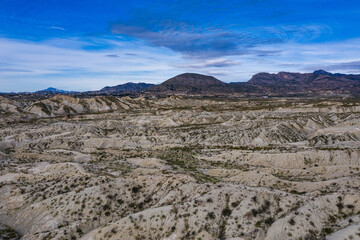 The Badlands of Abanilla and Mahoya near Murcia in Spain