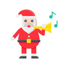 loudspeakers, or announcement speakers, in santa hands vectors, in flat style,